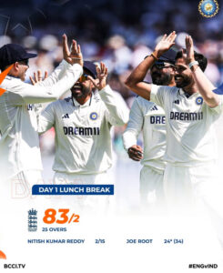 India Vs England 3rd test Match day 1